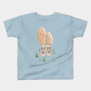 Cute Watercolor Mushroom Reading a Book 6 Kids T-Shirt